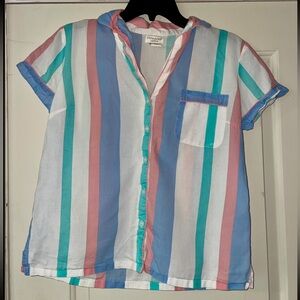 Multicolor Retro Button Down Shirt
